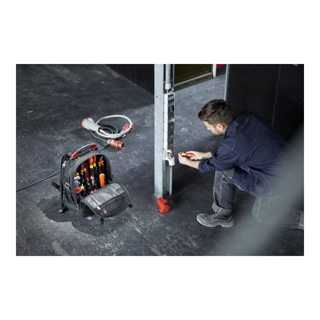 Wiha Zaino portautensili in set L, electric, 26pz.