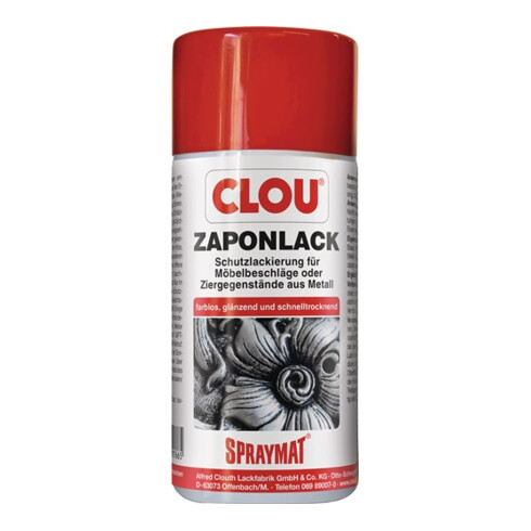 Zaponlack (Metallfirnis) SPRAYMAT farblos glänzend 300 ml Spraydose CLOU