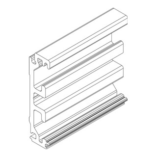 Zargenausgleichsprofil Wm.Alu.Edelstahl-Look L.2450mm Levolan 60/120 GEZE