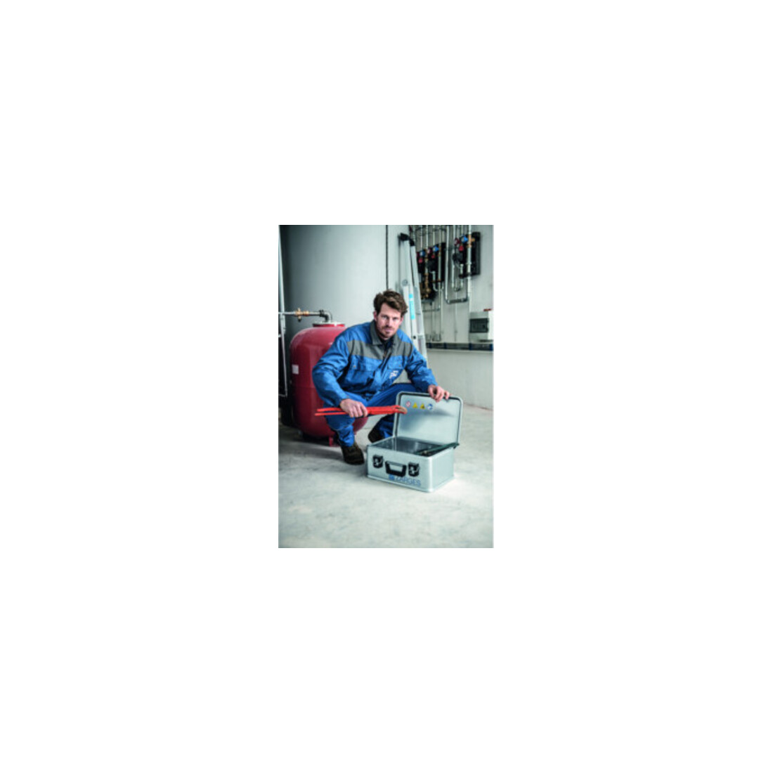 ZARGES Aluminiumbox Midi 81l 800x400x300mm m.Dichtung Federfallgriff