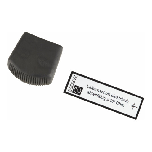 Zarges Außenschuh für Stufen-Stehleitern aus Aluminium, elektrisch ableitfähig 73 x 25 mm
