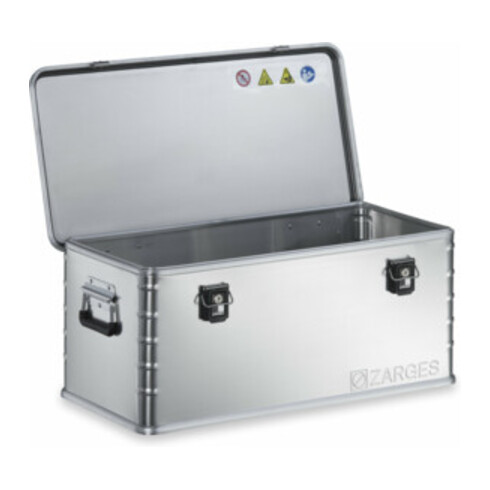 ZARGES Boîte aluminium Midi 81 l 800×400×300 mm avec joint et poignée à ressort
