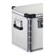 ZARGES Boîte aluminium Midi 81 l 800×400×300 mm avec joint et poignée à ressort