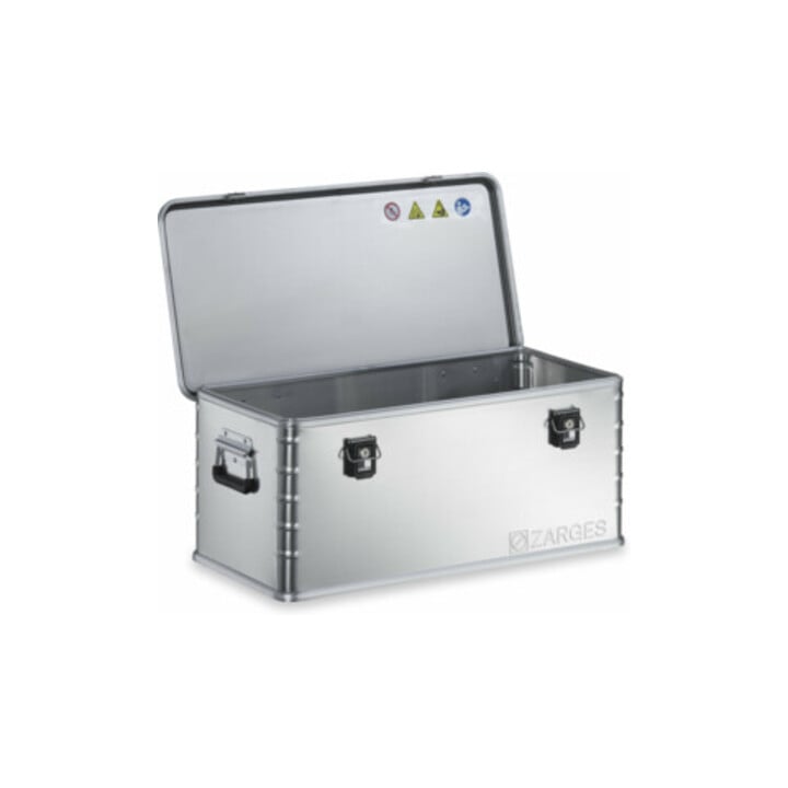 ZARGES Boîte aluminium Midi 81 l 800×400×300 mm avec joint et poignée à ressort