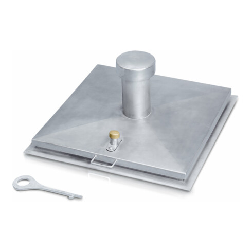 ZARGES Brunnenabdeckung, eckig, isoliert, V2A Schachtmaß 1200 x 1200 mm