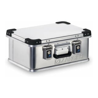 ZARGES Coffre en aluminium 24 l L500×I340×P200 mm avec joint, poignée à ressort et fermeture à clapet
