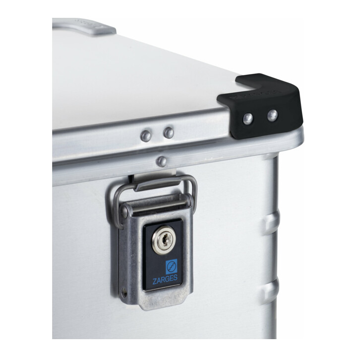 ZARGES Coffre en aluminium 24 l L500×I340×P200 mm avec joint, poignée à ressort et fermeture à clapet