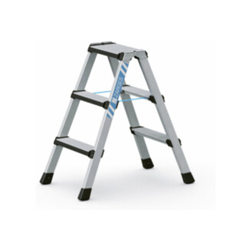 ZARGES Stufen-Stehleiter, beidseitig begehbar, gepolsterte Stufenvorderkante