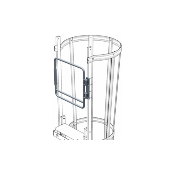 Set ZARGES Doppelsicherungsschranke ST + ZARGES Rückenschutzstrebe 1.400 mm Stahl verzinkt