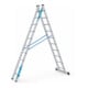 ZARGES Kombi-Steh-Schiebeleiter Combimaster Plus X, 2 x 10 Sprossen