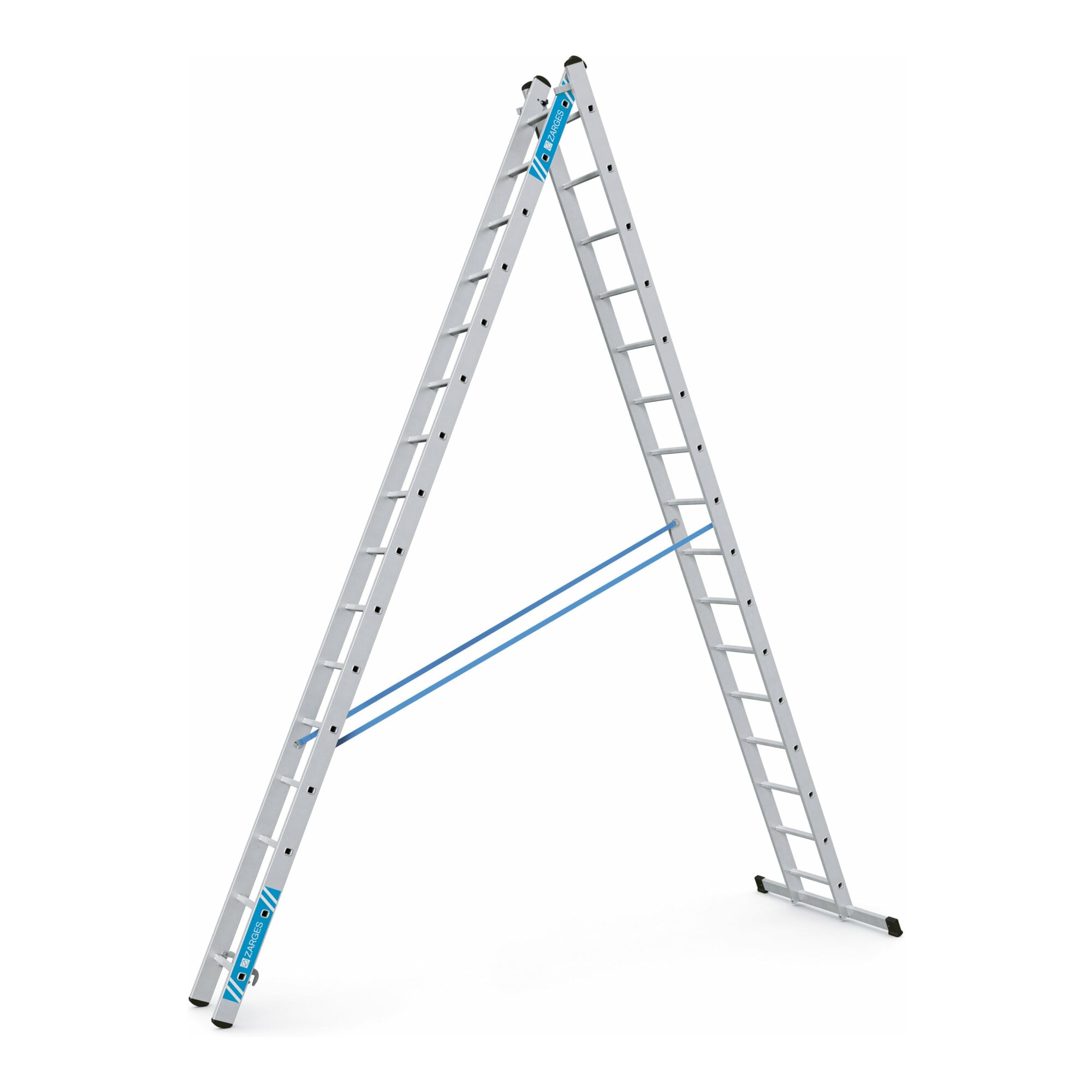 ZARGES Kombi-Steh-Schiebeleiter Combimaster Plus X, 2 x 16 Sprossen