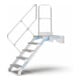 ZARGES LM-Treppe mit Plattform 45° 11 Stufen, 600 mm breit, Höhe 2.36 m-1