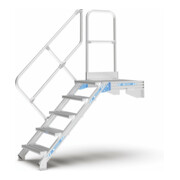 ZARGES LM-Treppe mit Plattform 45° 11 Stufen, 600 mm breit, Höhe 2.36 m