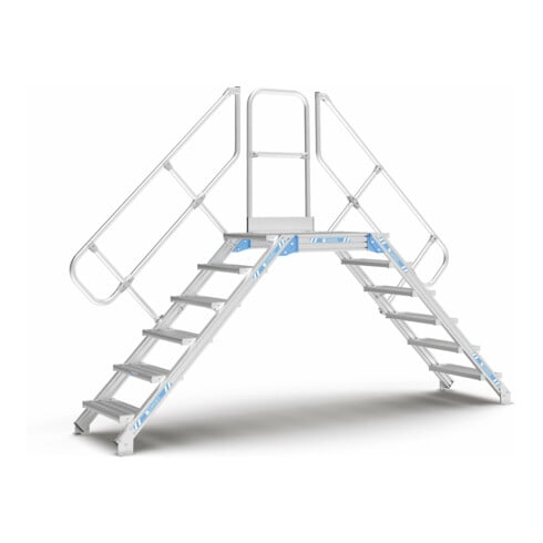 ZARGES LM-Überstieg 45° 10 Stufen, 1000 mm breit, Höhe 2.030 mm