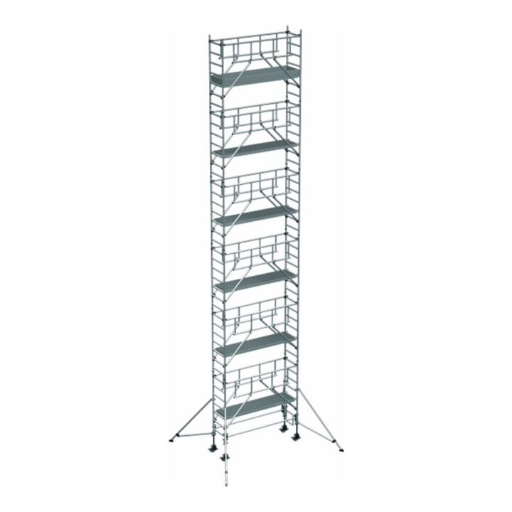 ZARGES Multitower S-PLUS 1T - Fahrgerüst Ausleger Arbeitshöhe 13.20 m 11.2 m + Plattform 0.60 m x 1.80 m