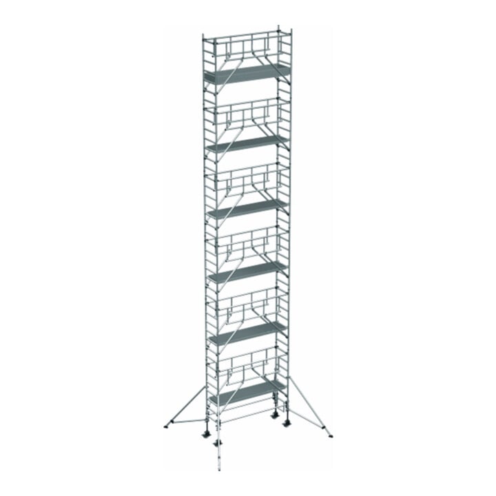 ZARGES Multitower S-PLUS 1T - Fahrgerüst Ausleger Arbeitshöhe 13.20 m 11.2 m + Plattform 0.60 m x 2.50 m
