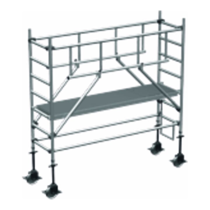 ZARGES Multitower S-PLUS 1T - Fahrgerüst Ausleger Arbeitshöhe 3.35 m 1.35 m + Plattform 0.60 m x 2.50 m