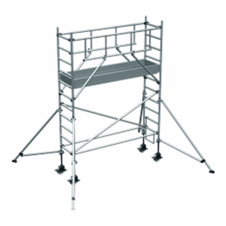 ZARGES Multitower S-PLUS 1T - Fahrgerüst Ausleger Arbeitshöhe 4.45 m 2.45 m + Plattform 0.60 m x 1.80 m