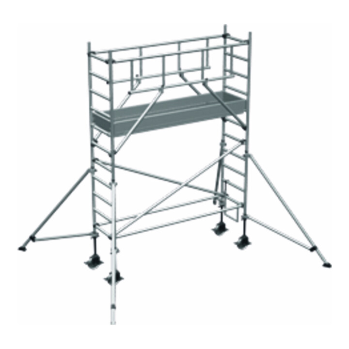 ZARGES Multitower S-PLUS 1T - Fahrgerüst Ausleger Arbeitshöhe 4.45 m 2.45 m + Plattform 0.60 m x 2.50 m