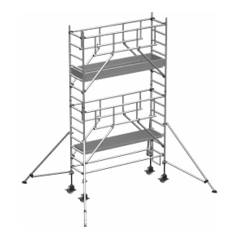 ZARGES Multitower S-PLUS 1T - Fahrgerüst Ausleger Arbeitshöhe 5.30 m 3.3 m + Plattform 0.60 m x 1.80 m