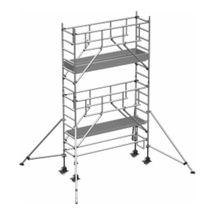 ZARGES Multitower S-PLUS 1T - Fahrgerüst Ausleger Arbeitshöhe 5.30 m 3.3 m + Plattform 0.60 m x 1.80 m