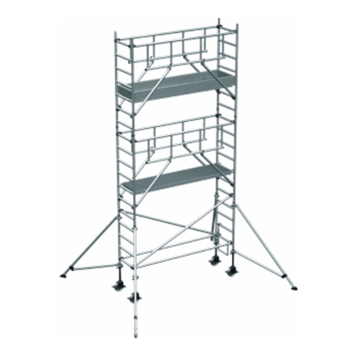 ZARGES Multitower S-PLUS 1T - Fahrgerüst Ausleger Arbeitshöhe 6.45 m 4.45 m + Plattform 0.60 m x 2.50 m