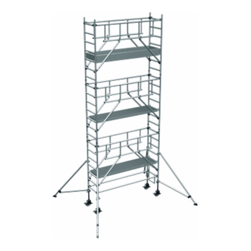 ZARGES Multitower S-PLUS 1T - Fahrgerüst Ausleger Arbeitshöhe 7.30 m 5.3 m + Plattform 0.60 m x 2.50 m