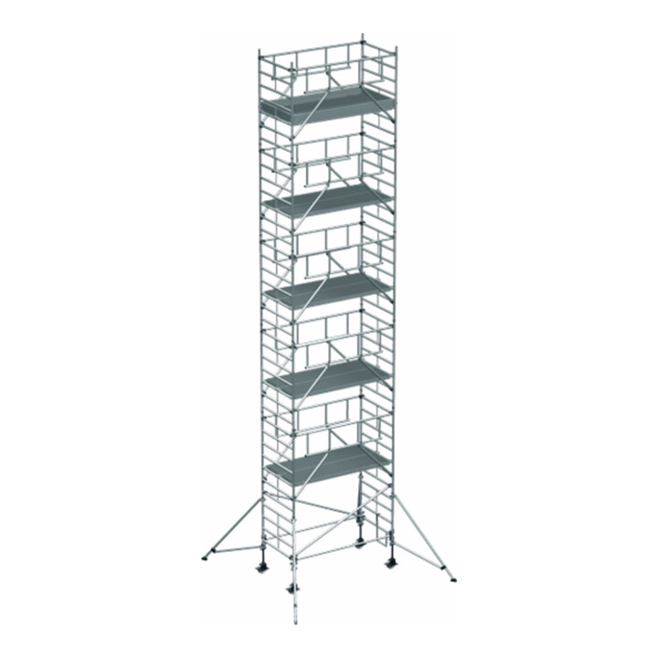 ZARGES Multitower S-PLUS 2T - Fahrgerüst Ausleger Arbeitshöhe 12.35 m 10.35 m + Plattform 1.20 m x 2.50 m