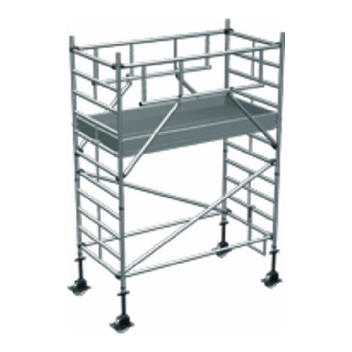 ZARGES Multitower S-PLUS 2T - Fahrgerüst Ausleger Arbeitshöhe 4.45 m 2.45 m + Plattform 1.20 m x 2.50 m