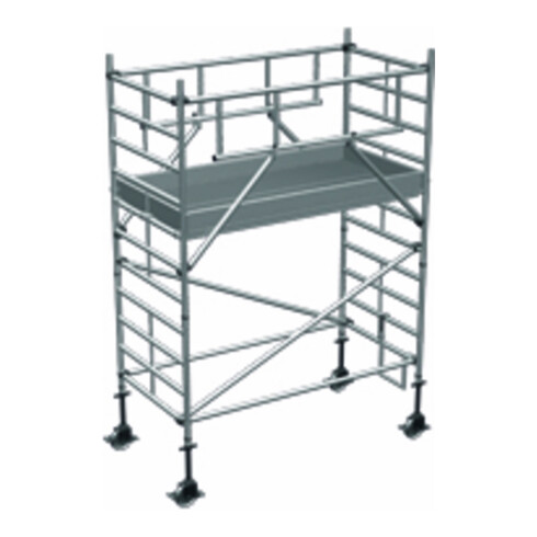 ZARGES Multitower S-PLUS 2T - Fahrgerüst Ausleger Arbeitshöhe 4.45 m 2.45 m + Plattform 1.20 m x 2.50 m