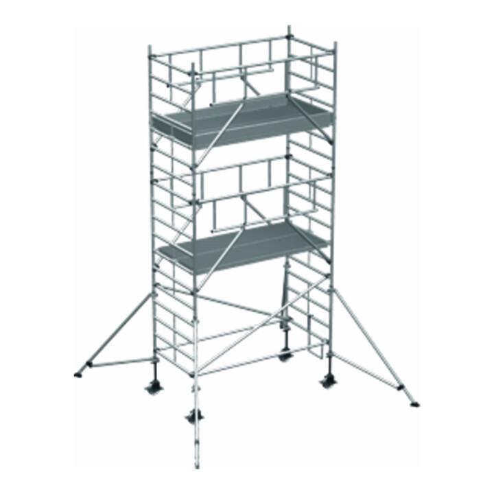 ZARGES Multitower S-PLUS 2T - Fahrgerüst Ausleger Arbeitshöhe 6.45 m 4.45 m + Plattform 1.20 m x 2.50 m