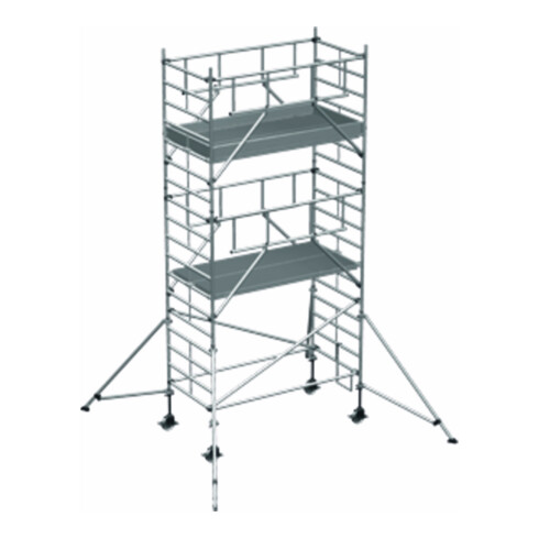 ZARGES Multitower S-PLUS 2T - Fahrgerüst Ausleger Arbeitshöhe 6.45 m 4.45 m + Plattform 1.20 m x 2.50 m