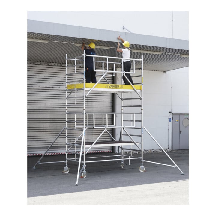 ZARGES Multitower S-PLUS 2T - Fahrgerüst Ausleger Arbeitshöhe 6.45 m 4.45 m + Plattform 1.20 m x 2.50 m