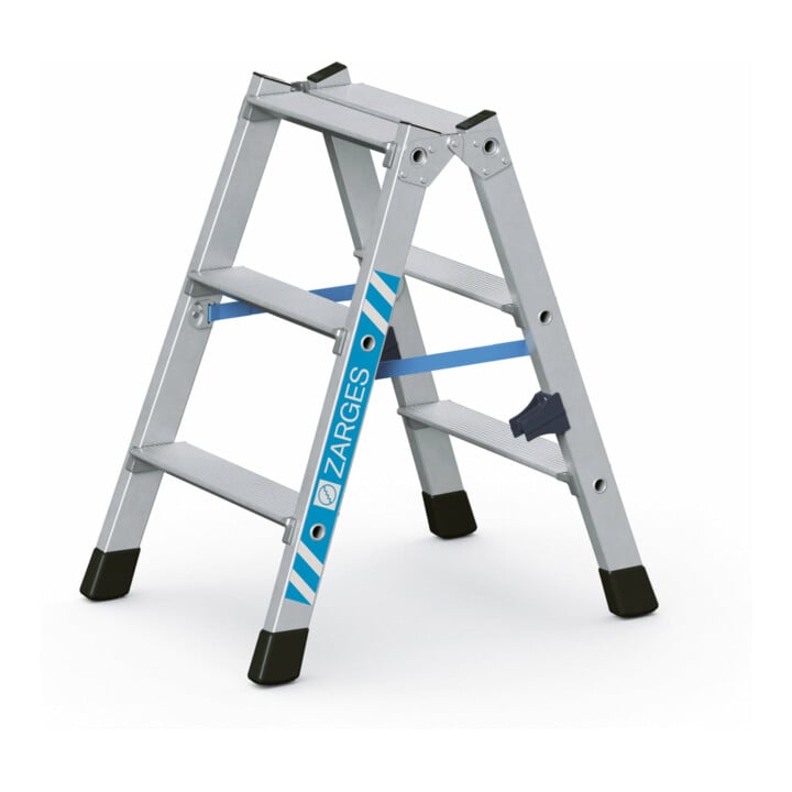 Set ZARGES Nova B - Stufen-Stehleiter 2 x 3 Stufen + Werkzeugtasche