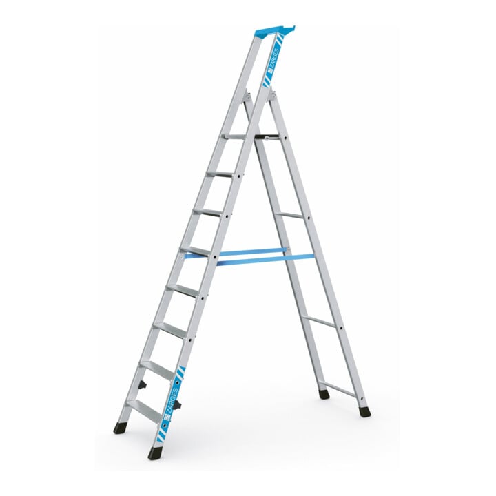 Set ZARGES Nova S - Stufen-Stehleiter 8 Stufen + Werkzeugtasche