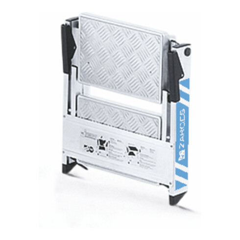 ZARGES Sicherheitstreppe, klappbar, mit Riffelblechbelag, ohne Bügel