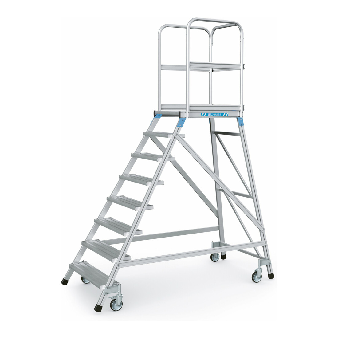 ZARGES Podesttreppe einseitig 8 Stufen