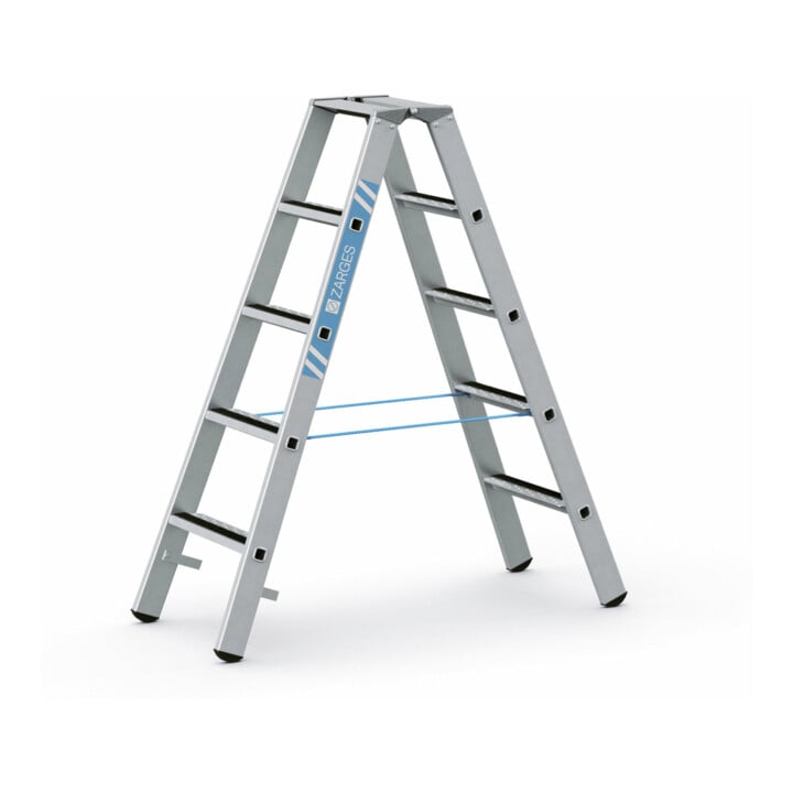 Set ZARGES R13step B - LM-Stufen-Stehleiter 2 x 5 Stufen + Werkzeugtasche
