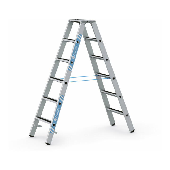 Set ZARGES R13step B - LM-Stufen-Stehleiter 2 x 6 Stufen + Werkzeugtasche