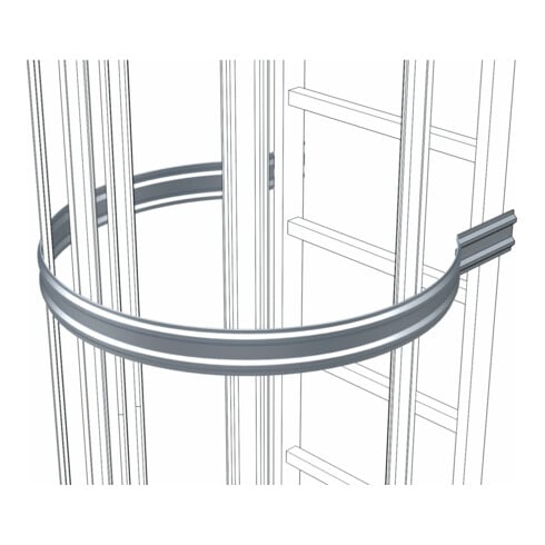 ZARGES Rückenschutzbügel D = 700 mm Alu natur