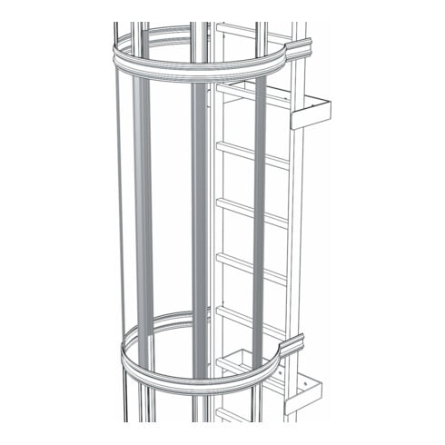 ZARGES Rückenschutzstrebe 1.400 mm Alu elox.