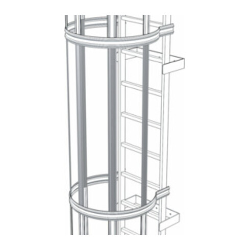 ZARGES Rückenschutzstrebe 1.400 mm Stahl verzinkt