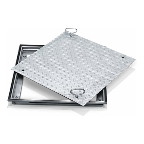 ZARGES Schachtabdeckung Aluminium 1000 x 1000 mm Außenmaß 1.160 x 1.160 mm