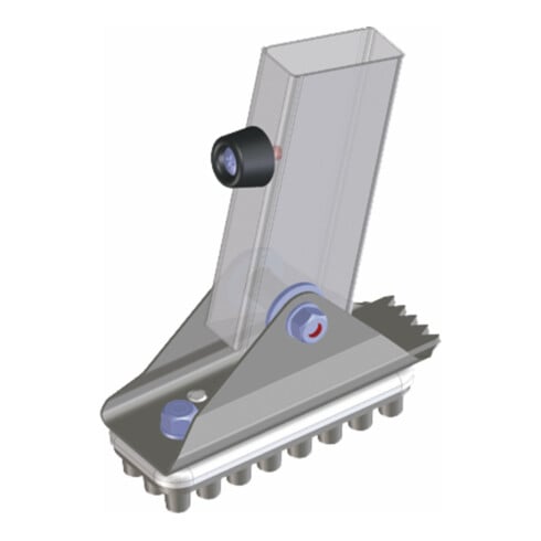 ZARGES Schwenkfuß mit Gummiauflage 125 x 50 mm