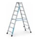 Set Stufen-Stehleiter beids. Geb rdelt 2 x 8 Stufen + Werkzeugtasche f r Akkuschrauber