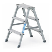 ZARGES Stufenstehleiter Alu 2seitig mPerlongurte