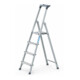 ZARGES Stufenstehleiter Alu 4Stufen 1seitig Plattform-H810mm 3.3kg eloxHolme-1