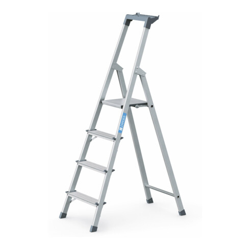 ZARGES Stufenstehleiter Alu 4Stufen 1seitig Plattform-H810mm 3.3kg eloxHolme