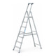 ZARGES Stufenstehleiter Alu 7Stufen 1seitig Plattform-H1470mm 5.7kg eloxHolme-1
