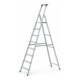 ZARGES Stufenstehleiter Alu 8Stufen 1seitig Plattform-H1700mm 7.1kg eloxHolme-1